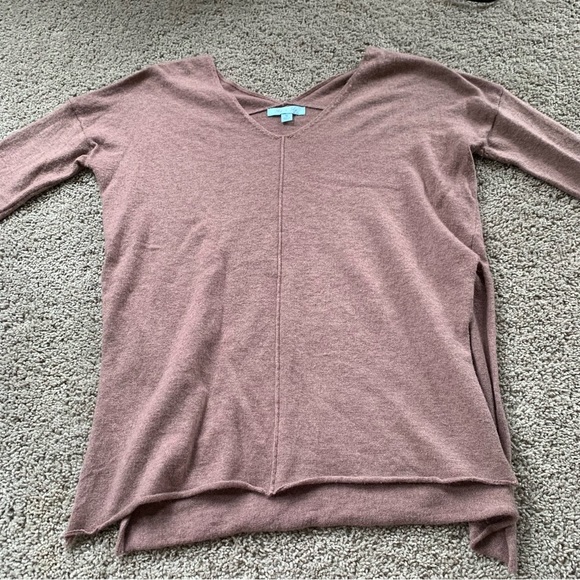 She and Sky Taupe Tan Mauve Colored Sweater Size Small - Picture 1 of 7